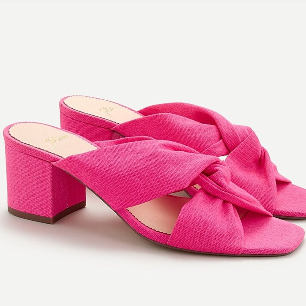 Brand New In Box JCrew Odette Sandal in Vibrant Fuschia - size 7
